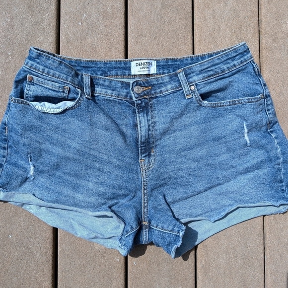 Denizen from Levi's STRETCH Shortie Shorts SZ18 - Picture 2 of 10